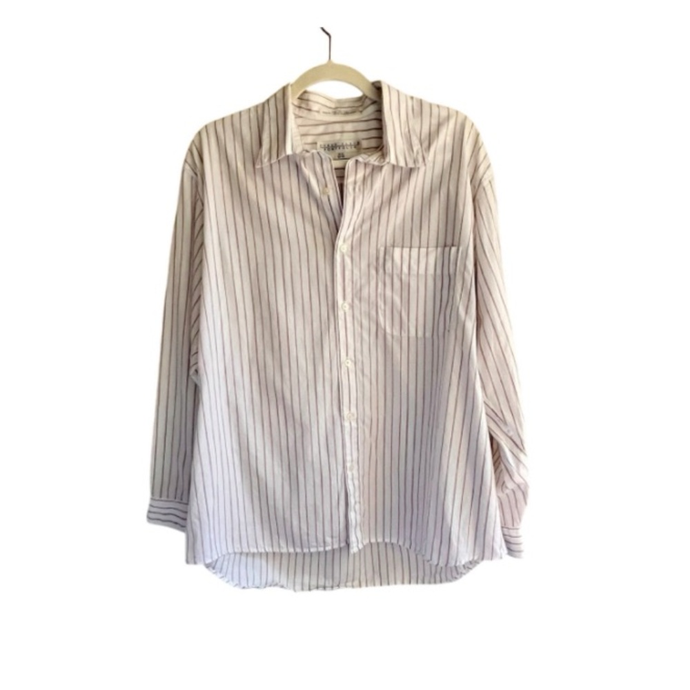 Perry Ellis Portfolio Men’s Striped Button Down Shirt – 16.5 32/33